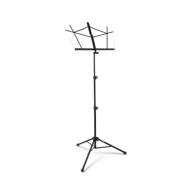 OnStage On-Stage SM7222BB Tripod-Base Sheet Music Stand with Bag (Portable, Folding Sheet Music Setup, Adjustable Height and Angle, Heavy-Duty Tubular Legs, Nonslip Rubber Feet, Metal, Black) - Image 1